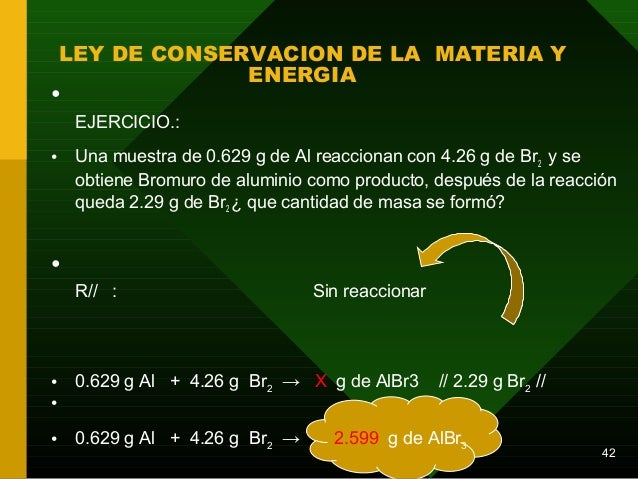 Ley De Conservacion De La Energia Y La Materia Material