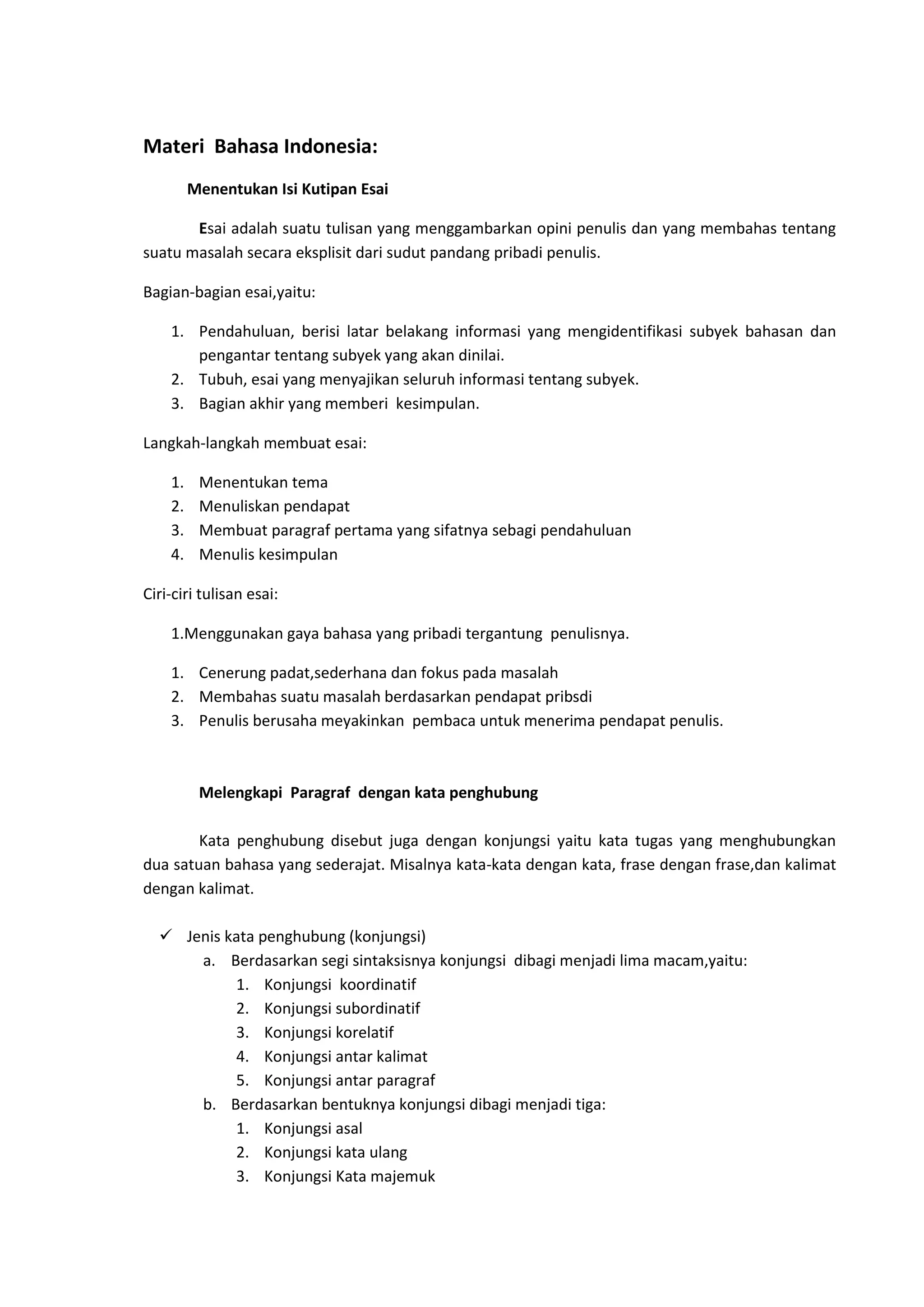 Materi bahasa indonesia | PDF