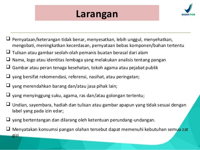 Kebijakan Pengawasan Keamanan Pangan - BPOM