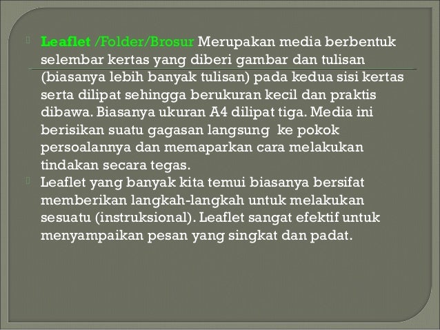 Materi dan media penyuluhan