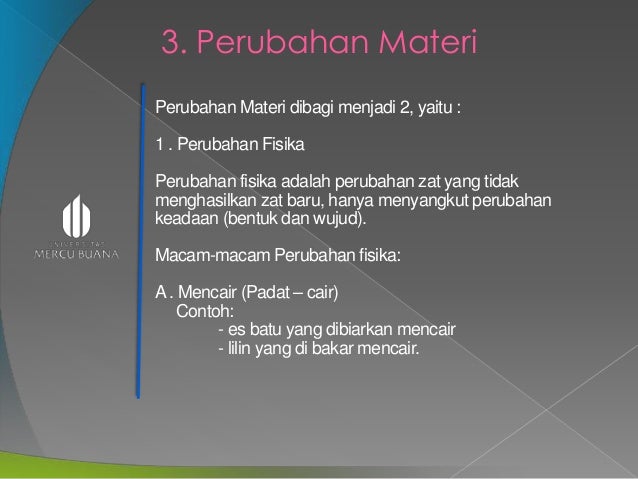 Materi dan perubahan materi 1 tugas 1