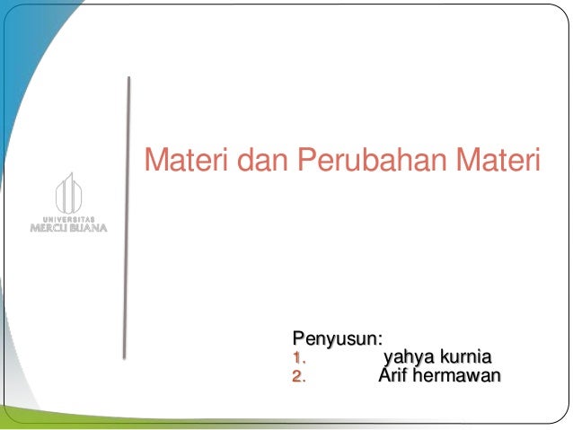 Materi Dan Perubahan Materi I Tugas I