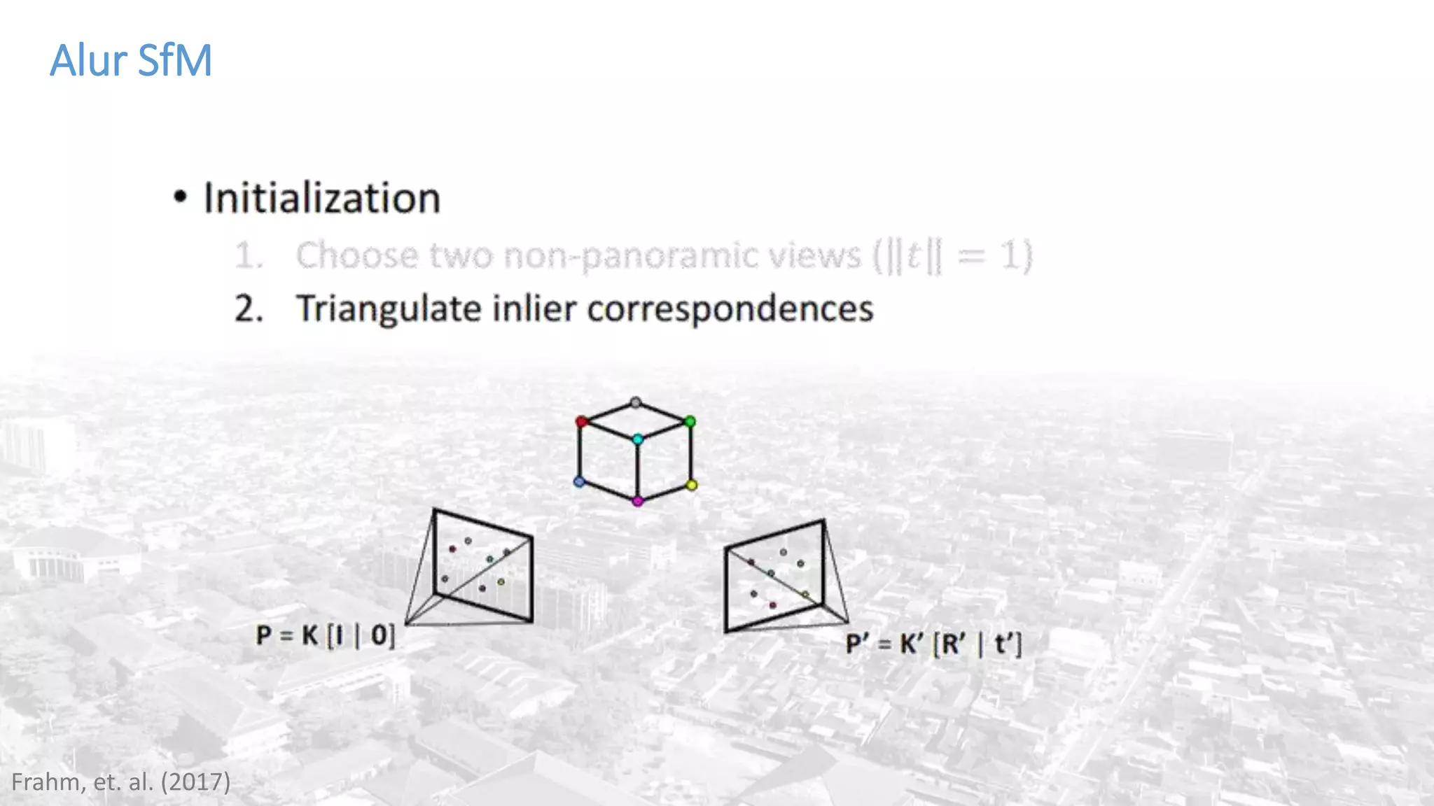 Alur SfM
Frahm, et. al. (2017)
 