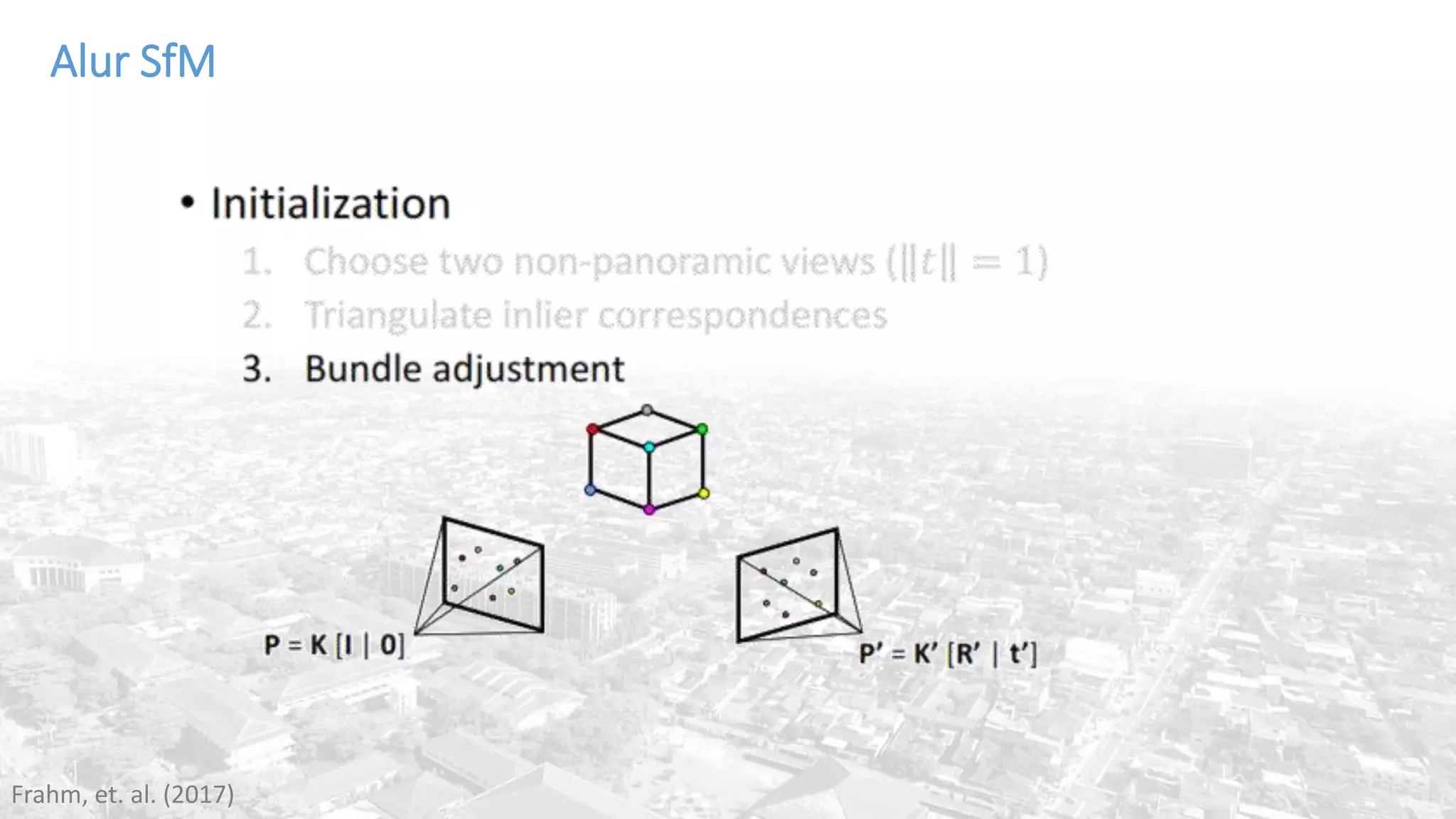 Alur SfM
Frahm, et. al. (2017)
 