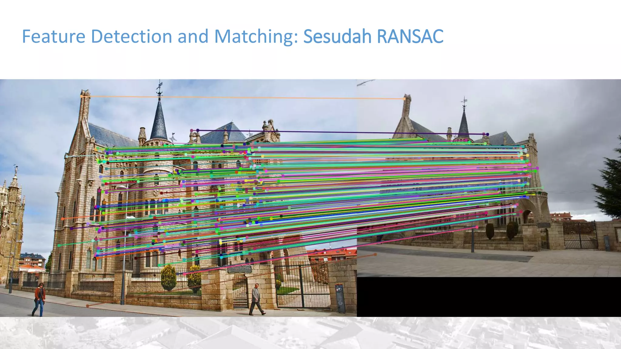 Feature Detection and Matching: Sesudah RANSAC
 