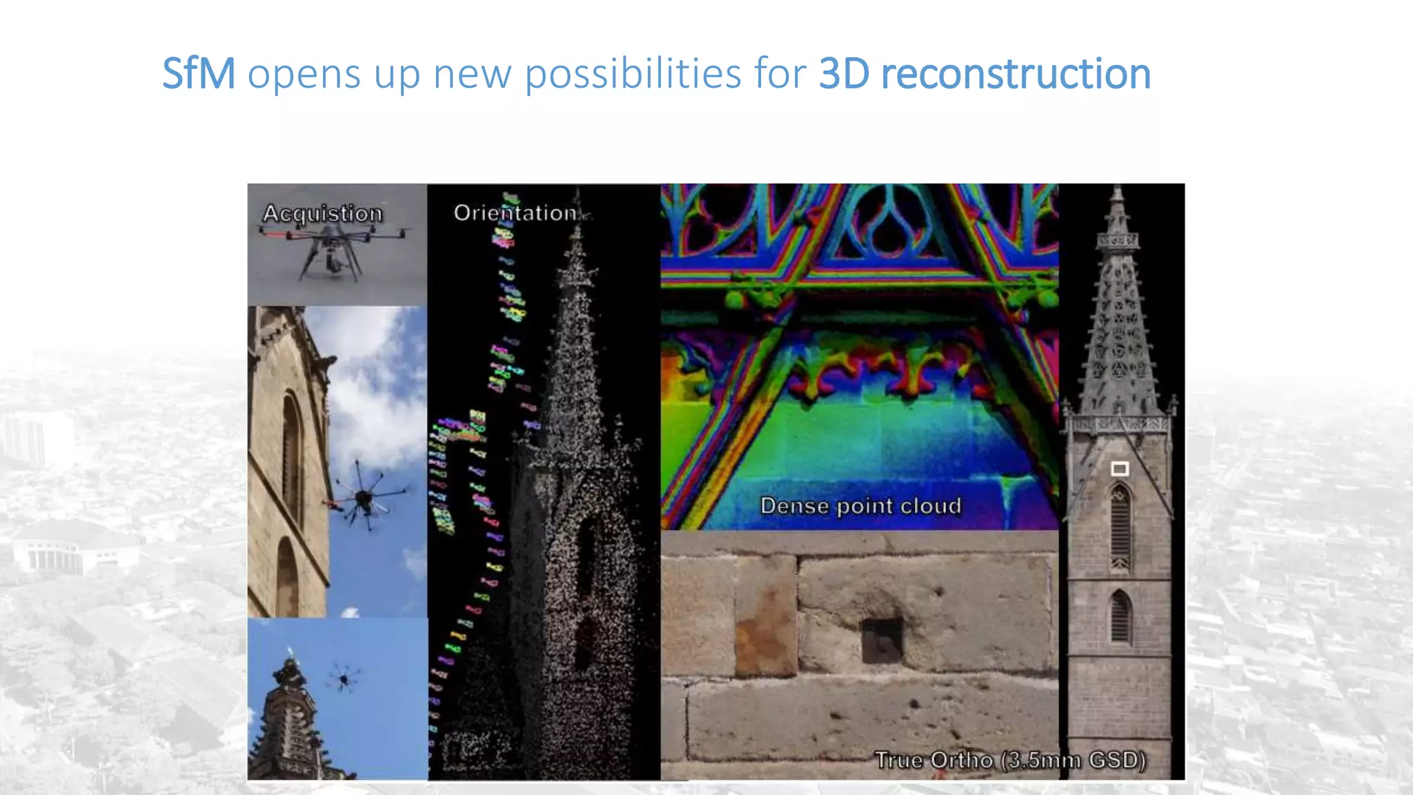 SfM opens up new possibilities for 3D reconstruction
 
