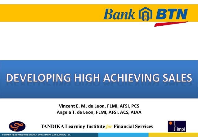 Materi Developing High Achieving Sales For Bank Btn April 2019
