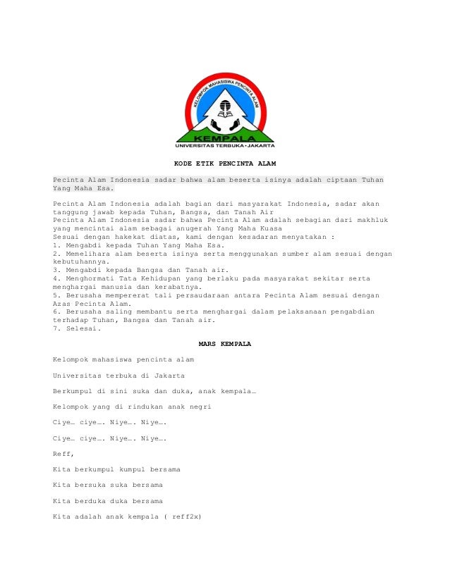 Materi Diksar Kempala