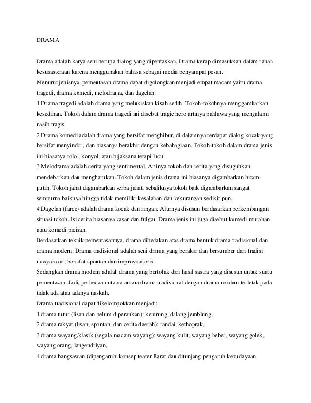 Materi Drama Siswa