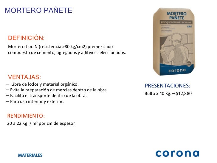 Cuantos Metros Cuadrados Rinde Un Saco De Mortero