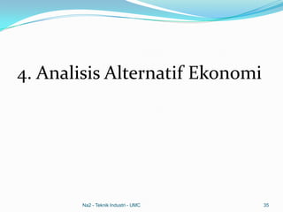 4. Analisis Alternatif Ekonomi
Na2 - Teknik Industri - UMC 35
 
