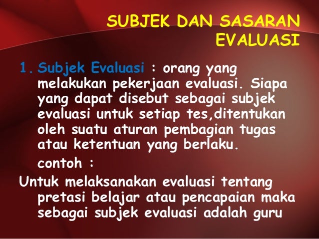 Materi evaluasi pembelajaran Bahasa