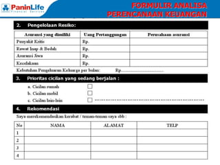 FORMULIR ANALISA
PERENCANAAN KEUANGAN
 
