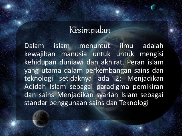 sains dan teknologi islam sains dan teknologi islam