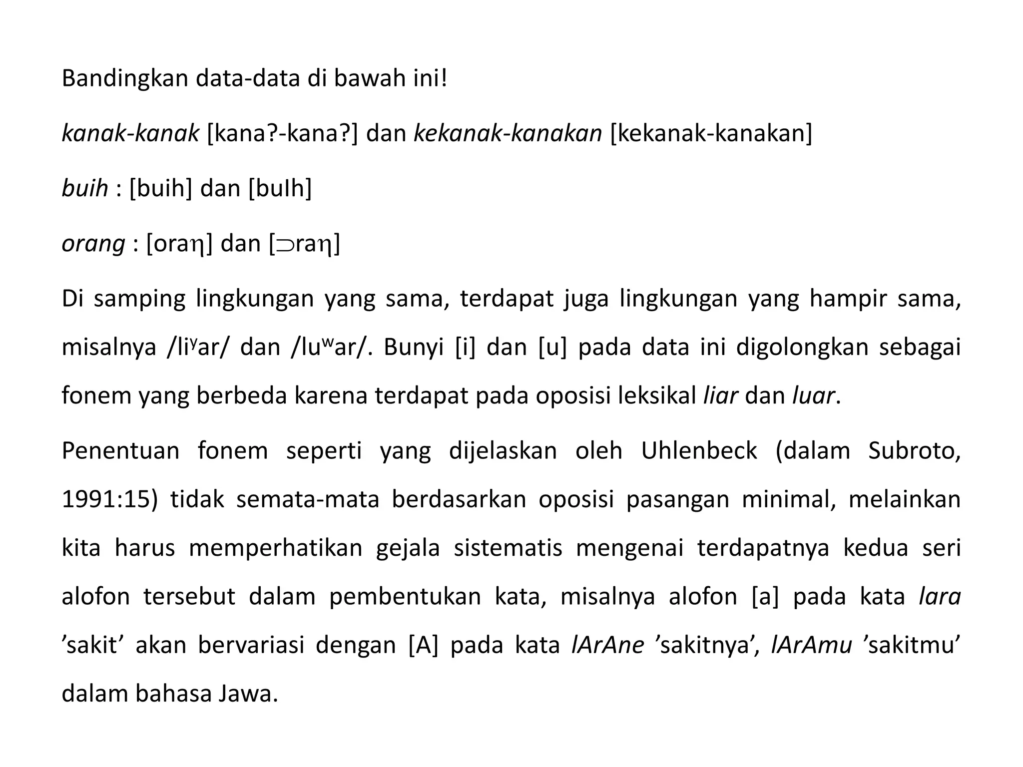 Materi fonologi bahasa indonesia | PPTX
