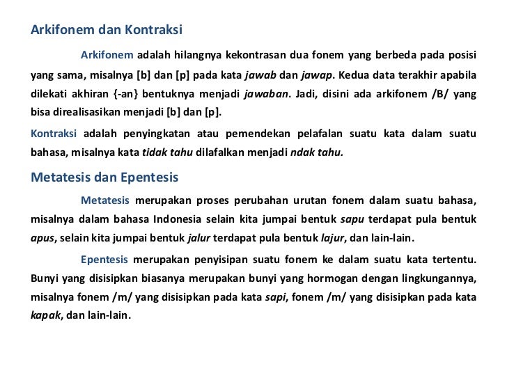 Materi fonologi bahasa indonesia