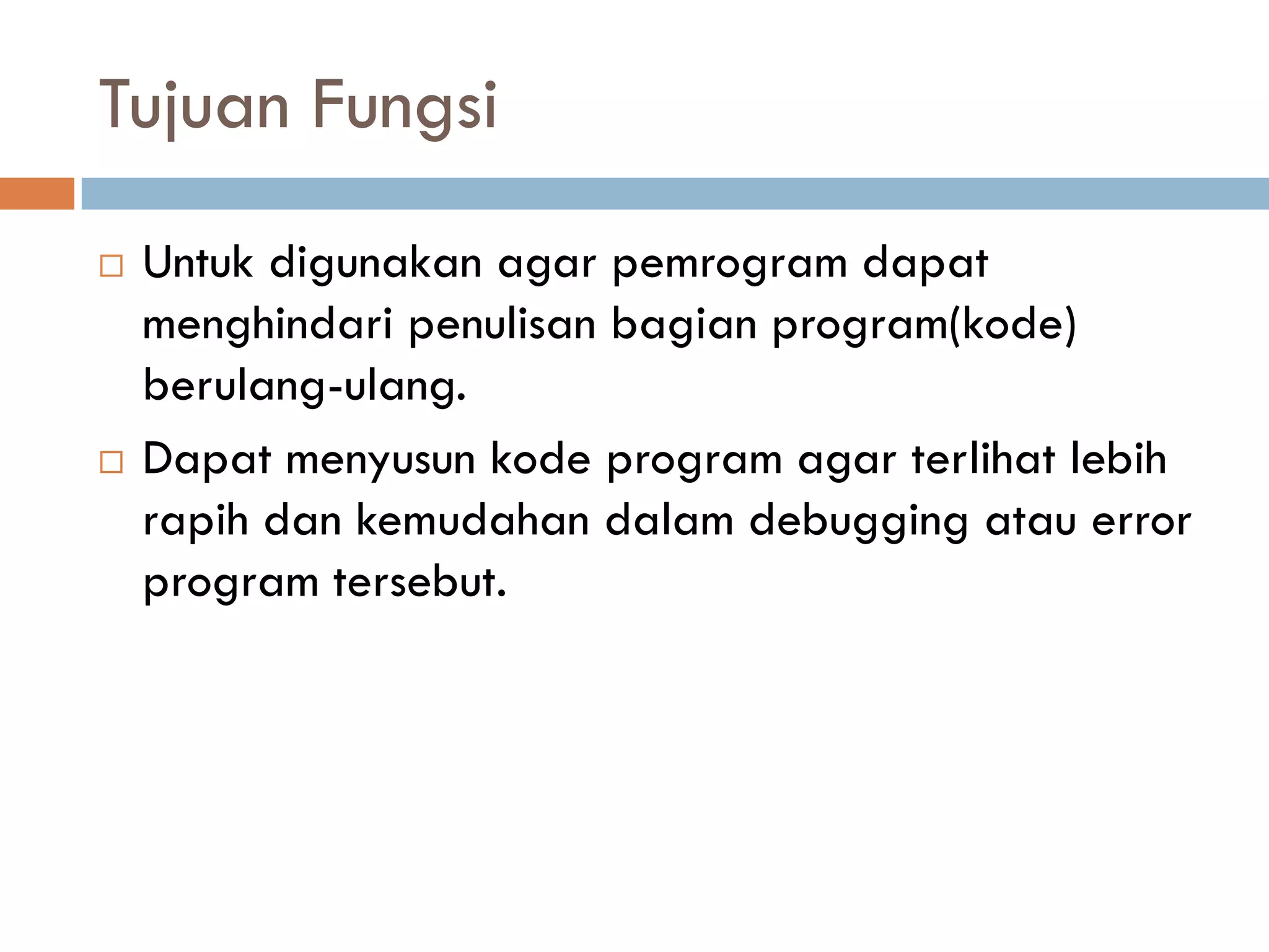 Materi fungsi dalam bahasa c ppt