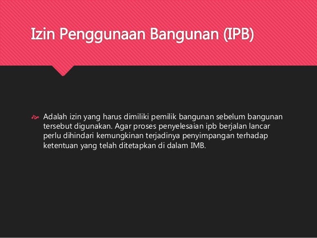 formulir imb dan Pengawasan PLKJ Pembangunan Kota