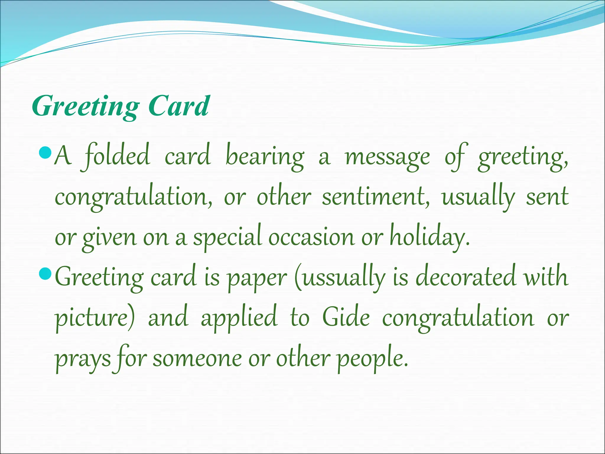 MATERI GREETING CARD KELAS 8.ppt