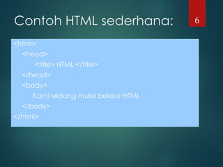 MATERI HTML untuk anak anak kelas 9 SMP Fase D | PPT