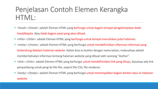 Html Ke Program Long Materi HTML SMK KELAS X (6) bahasa indonesia | PDF