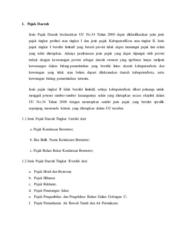 Materi hukum pajak pajak daerah