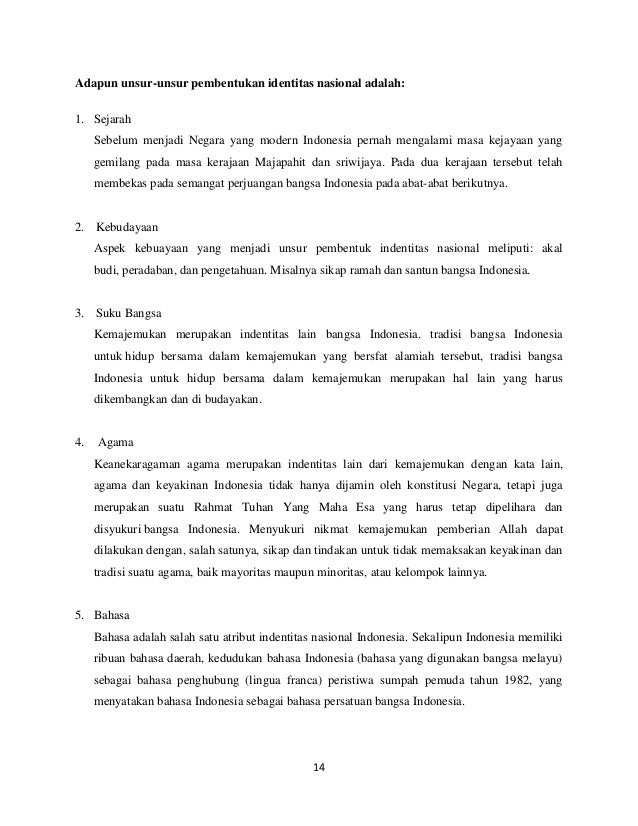 Pendidikan Kewarganegaraan Kelompok Materi Identitas Nasional