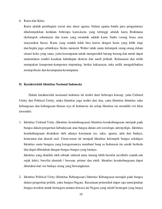 Pendidikan kewarganegaraan kelompok "Materi identitas 