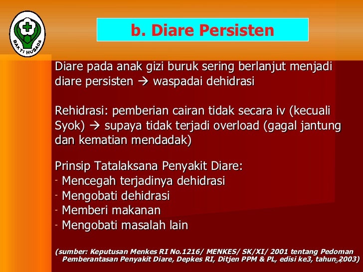 Diare dengan dehidrasi sedang/ringan
