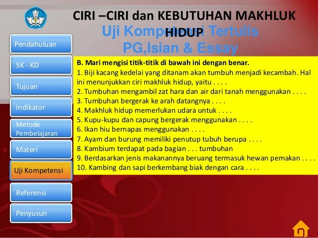 Materi ipa kelas 3 SD semester 1 ciri ciri dan kebutuhan