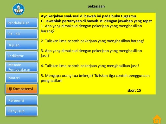 Materi Ips Kelas Iii Semester 2 Bab 5 Pekerjaan Ktsp 2006