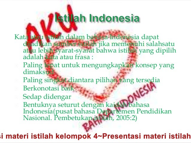 Materi Istilah Bahasa Indonesia