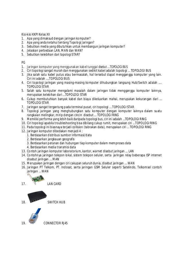 Resume Materi Jaringan