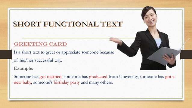 MATERI KELAS IX.1 (SHORT FUNCTIONAL TEXT) | PDF | Gifts and Greetings ...