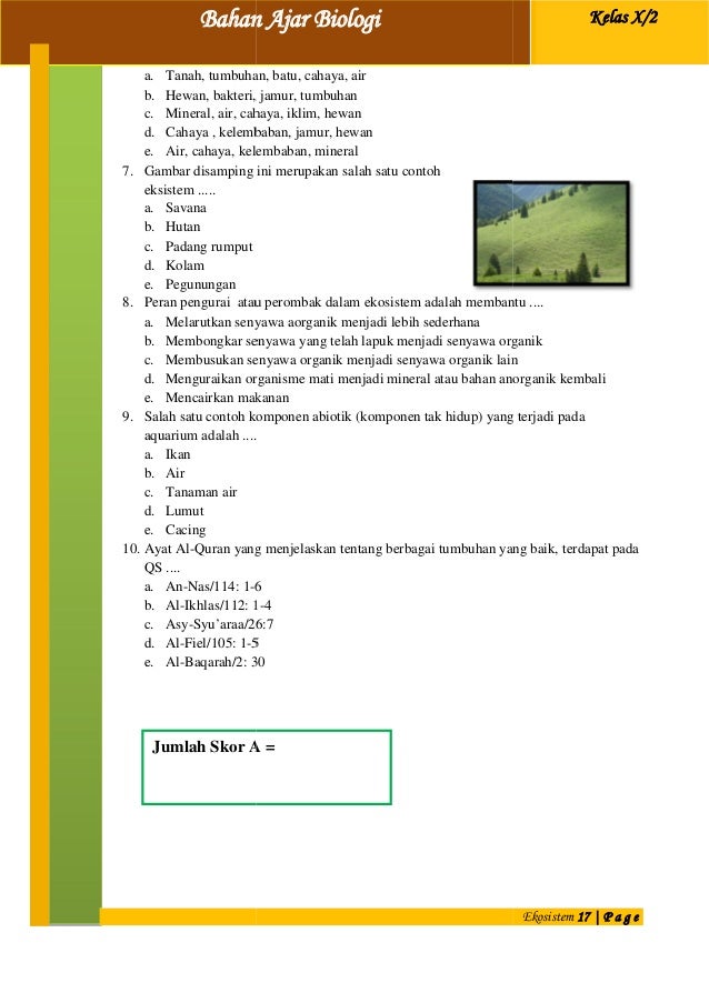 Materi kelas x Modul Pembelajaran Ekosistem
