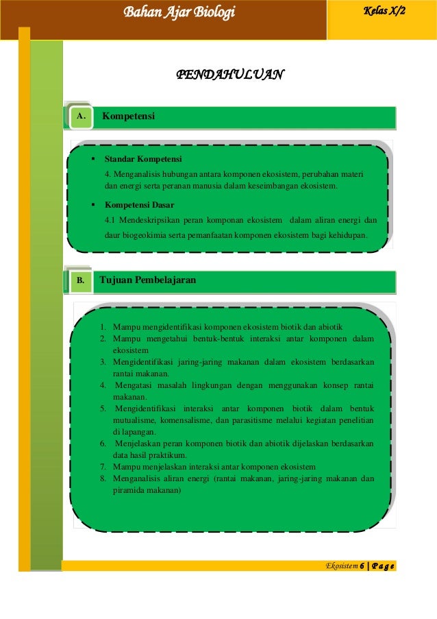 Materi kelas x Modul Pembelajaran Ekosistem
