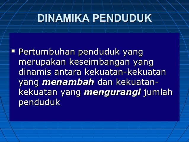 Materi kependudukan dalam geografi
