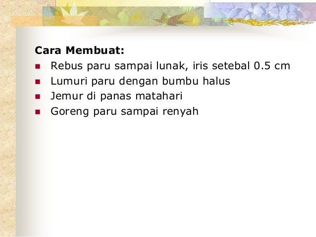 Materi Keripik Paru Dan Usus