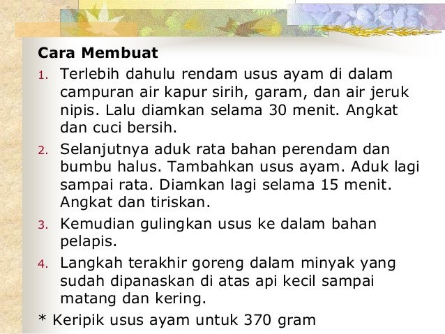Materi Keripik Paru Dan Usus