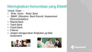Comprehensive Patient Safety Targets and Effective Communication in ...