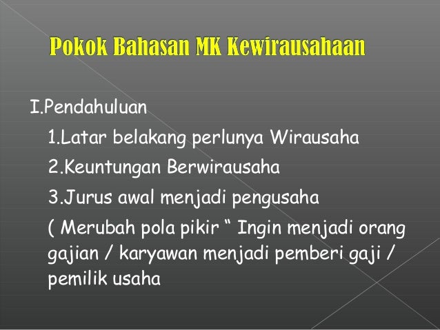 Contoh materi kewirausahaan