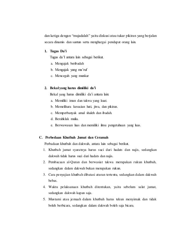 Materi khutbah