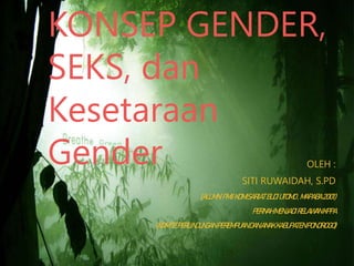 Materi Konsep Gender, Seks, dan Kesetaraan Gender (SIG 2022).ppt