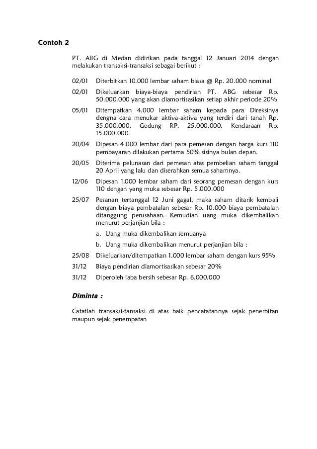 35 Contoh Soal Agio Dan Disagio Saham Info Dana Tunai