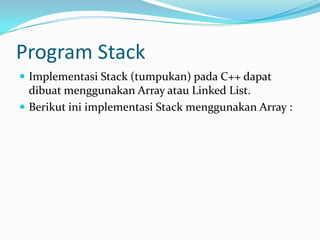 Materi kuliah 10 stack | PPT