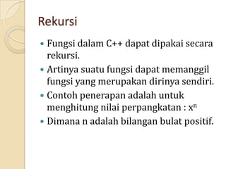 Materi kuliah 20 rekursi | PPTX
