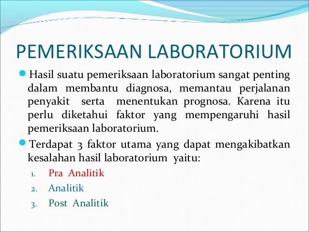 Materi kuliah pemeriksaan diagnostik