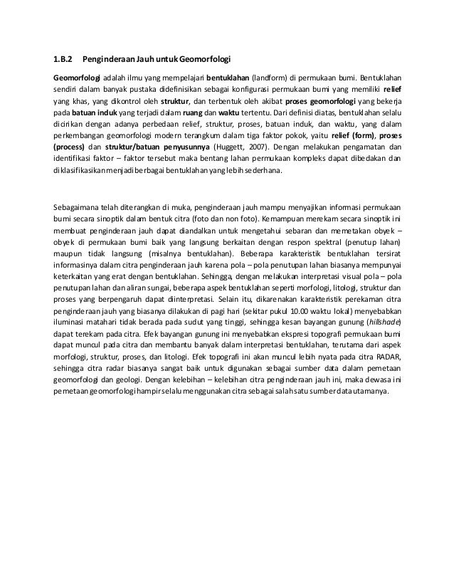 Remote Sensing For Geomorphology, Image Processing, Short 