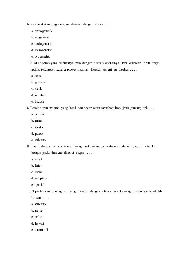Contoh Soal Pilihan Ganda Geografi Kelas X Semester Genap Tentang Peta
