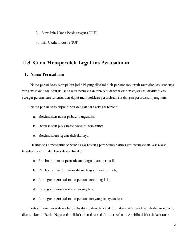 Materi legalitas perusahaan